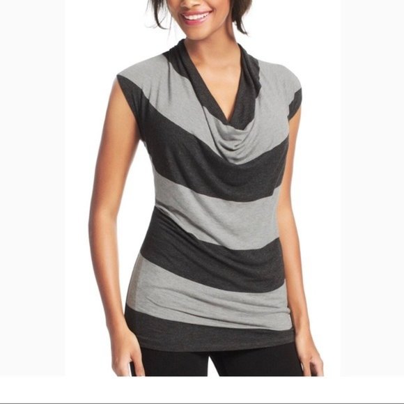 NWT, Cabi, Medium, 0/s rayon/spandex wide stripe tee shirt - Picture 1 of 2